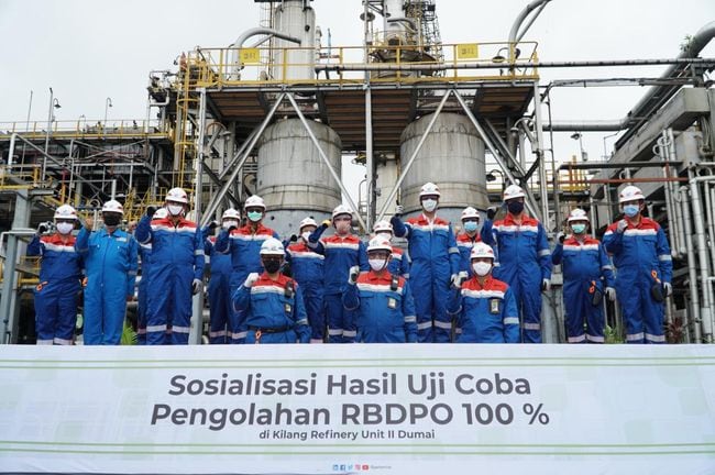 Pertamina Berhasil Uji Coba BBM dari 100% Minyak Sawit