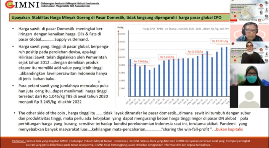 GIMNI Apresiasi Pemerintah Stabilkan Migor di Pasar Domestik