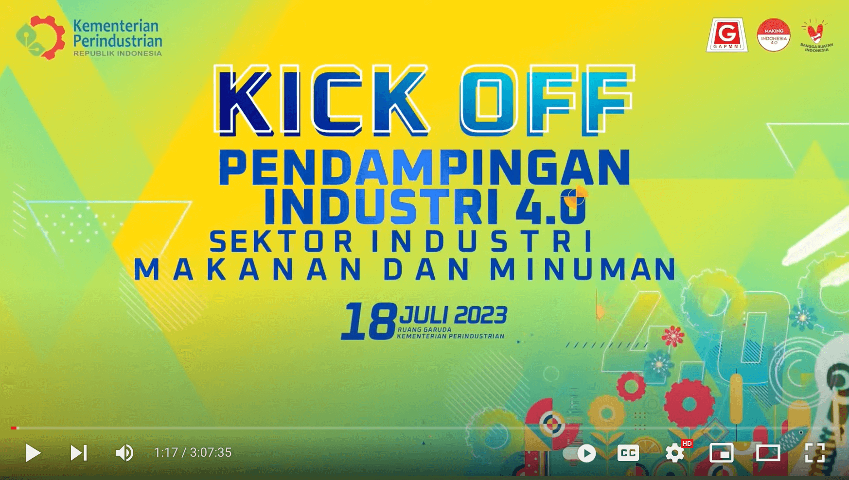 KICK OFF Pendampingan Industri 4.0 Sektor Industri Makanan dan Minuman