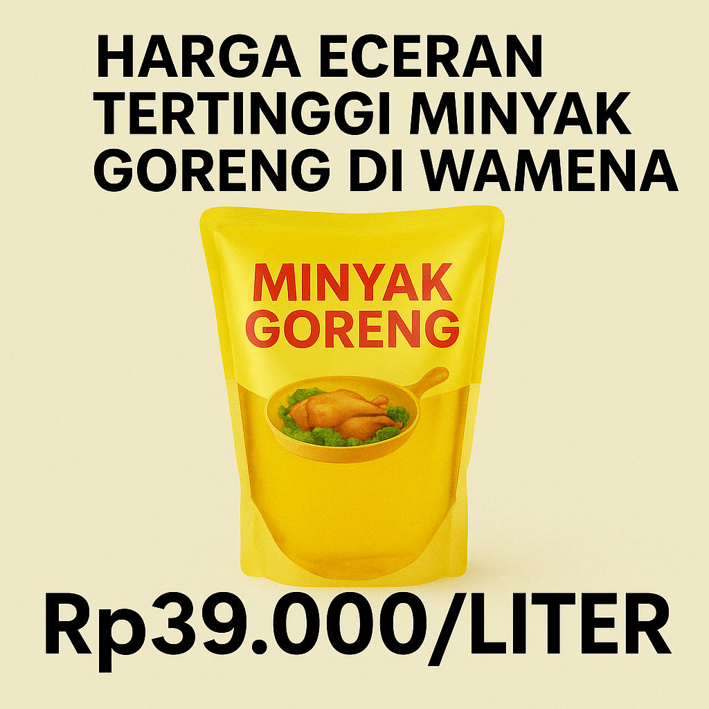 Harga eceran tertinggi minyak goreng di Wamena Rp39.000/liter